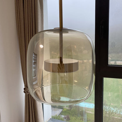 Classic Warm Glass Drop Ceiling Pendant Light