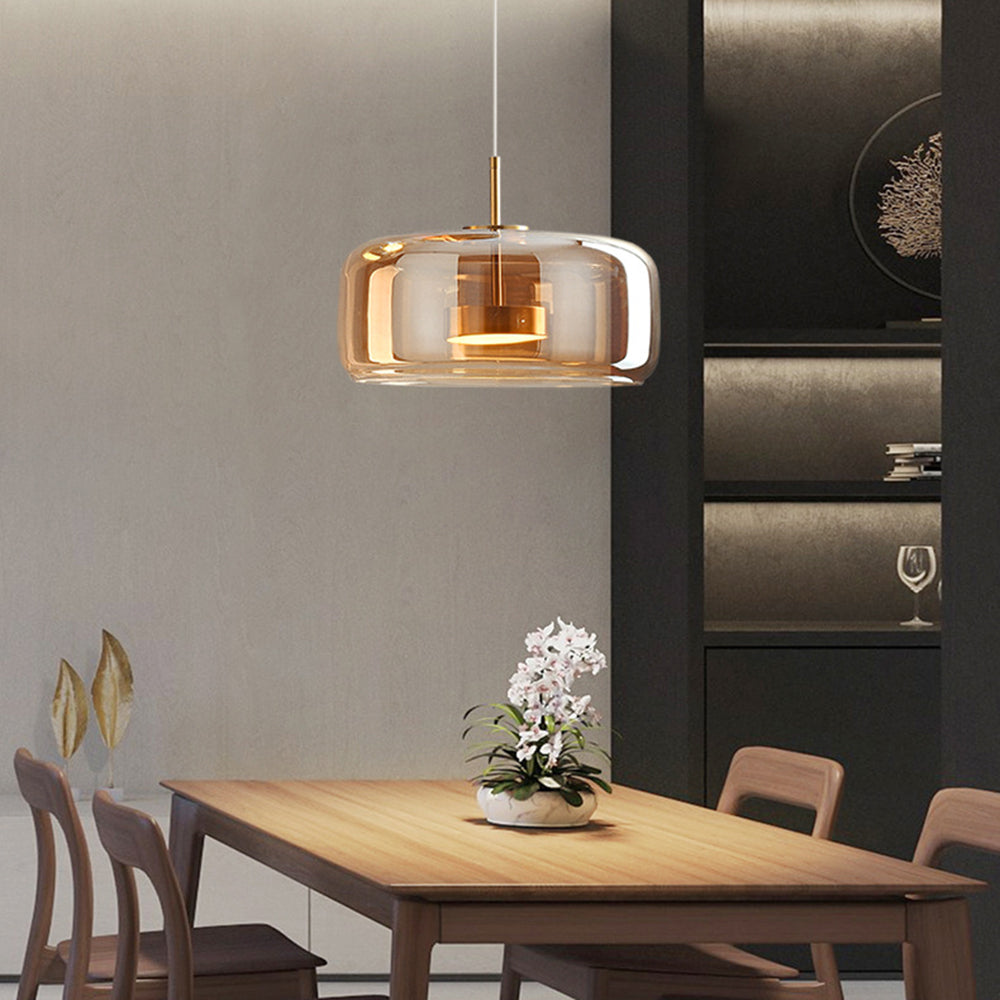Classic Warm Glass Drop Ceiling Pendant Light
