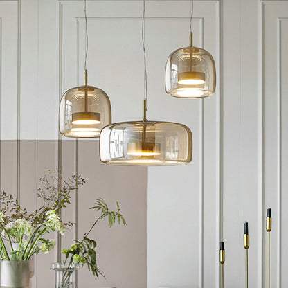 Classic Warm Glass Drop Ceiling Pendant Light