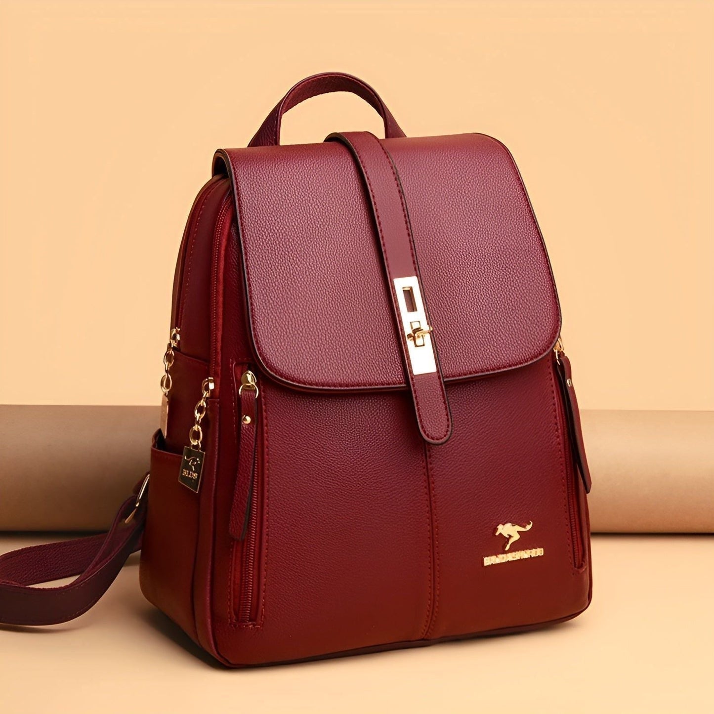 Stylish Ladies Water Resistant Leather Backpack Bag