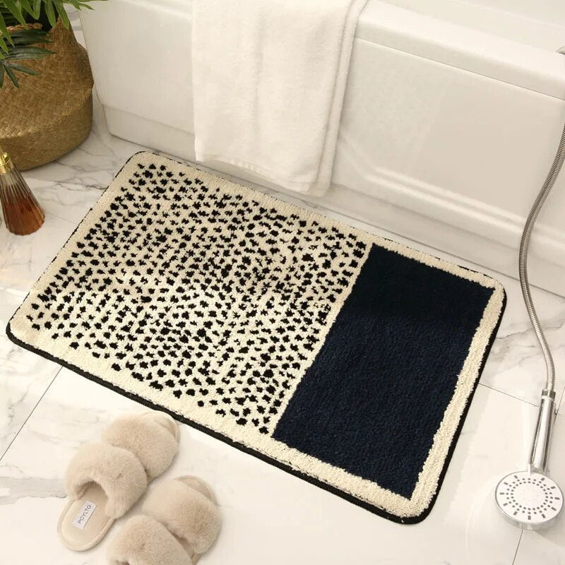 Soft Plush Bath Mat - Colorful Abstract Bathroom Rug - Pexav