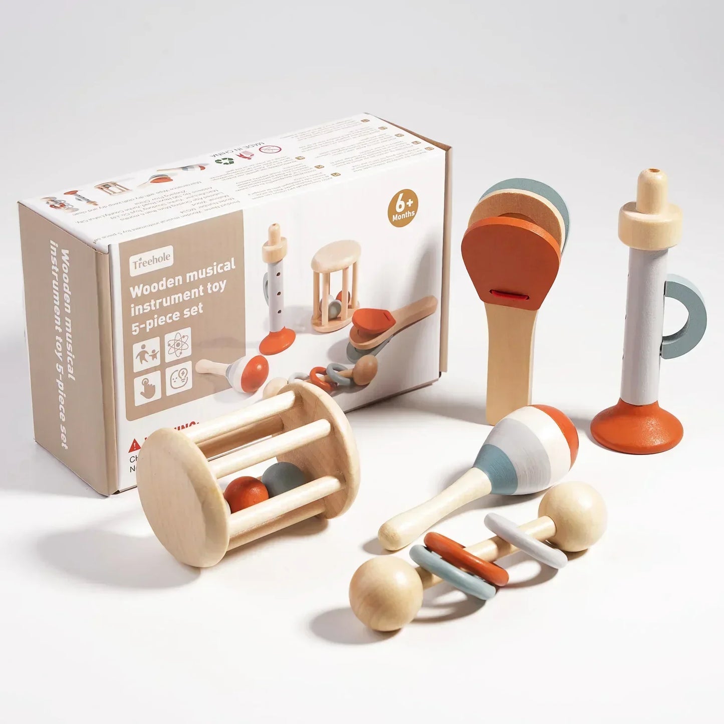 Kids Educational Wooden Music Instrument Set - Pexav