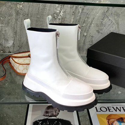 Casual Zip Ankle High Heel Boots