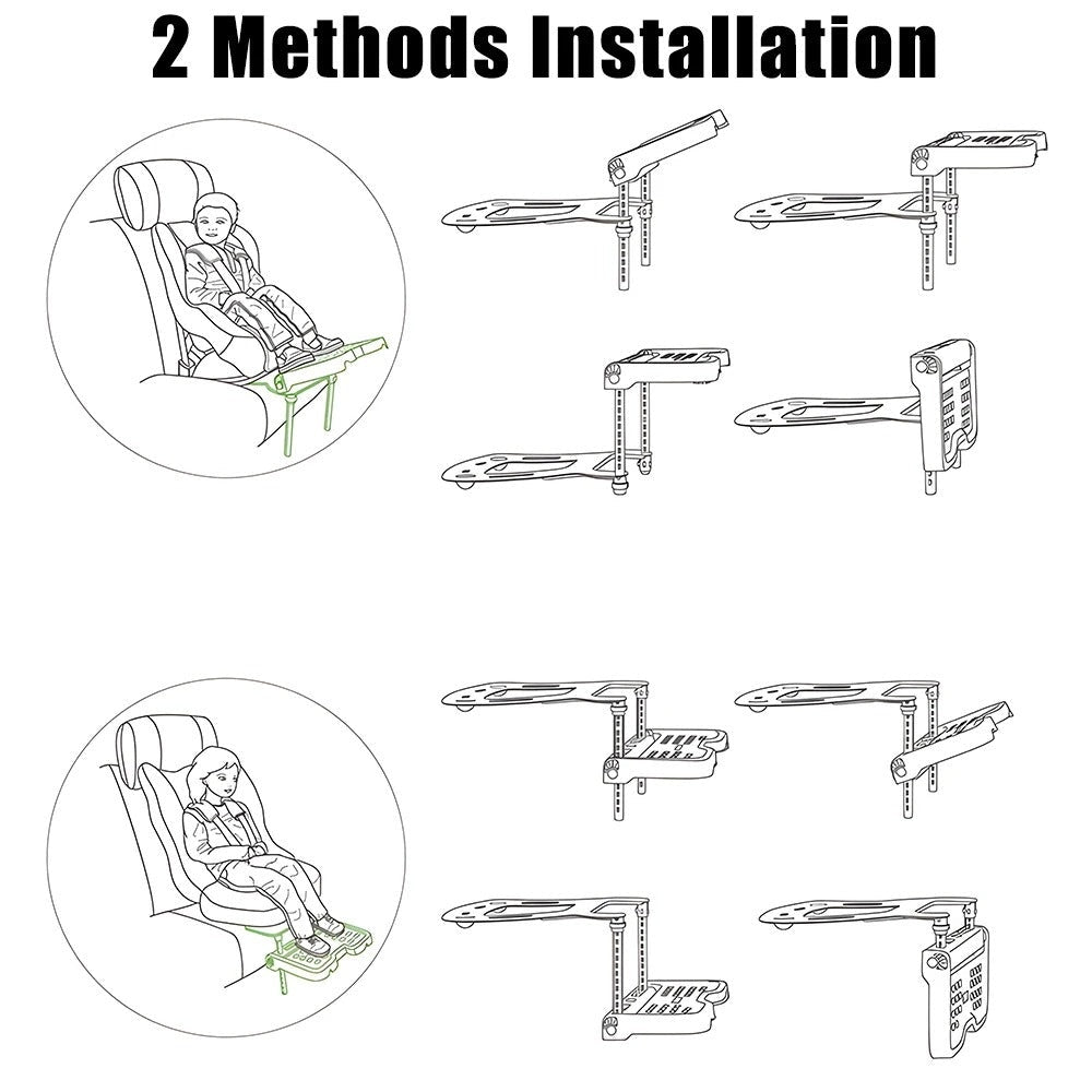 Adjustable Foldable Car Safety Seat Footrest for Kids