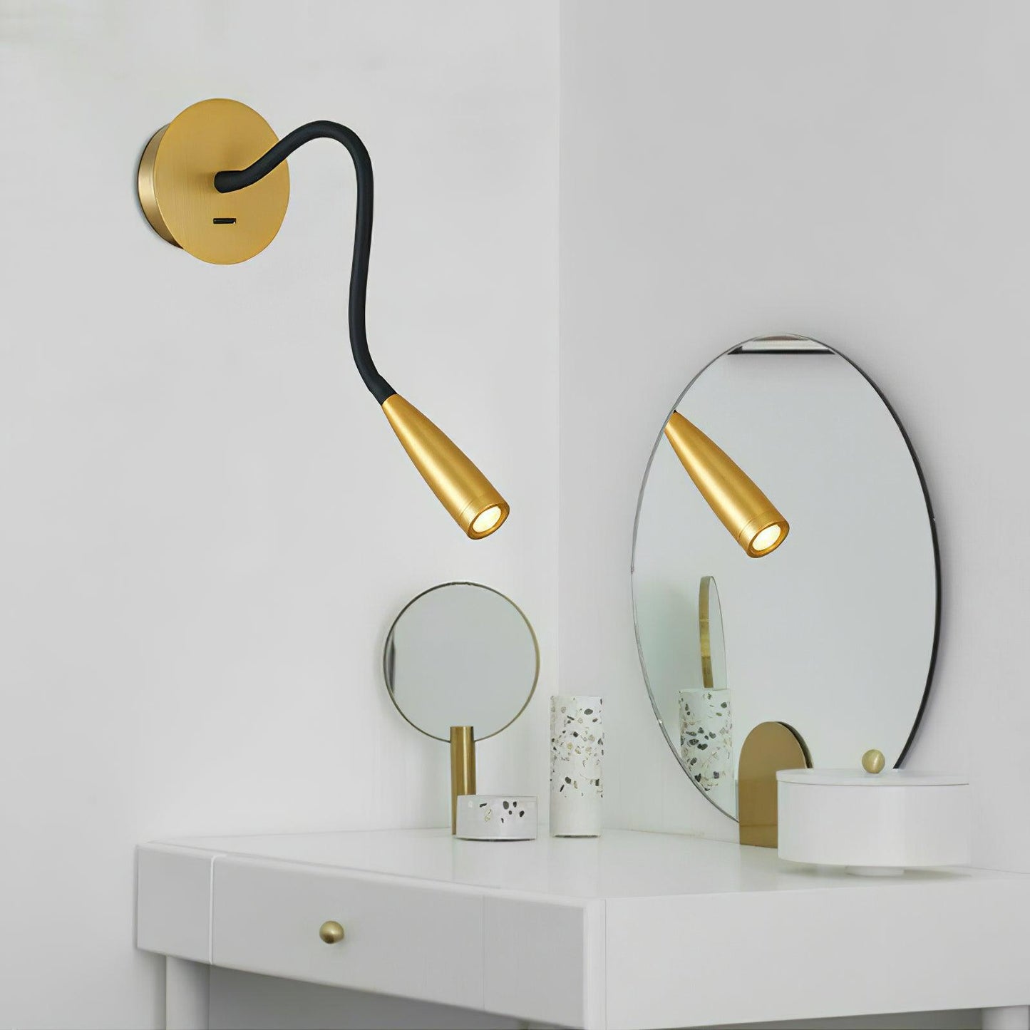 Adjustable LED Wall Light Sconce with Rotary Head – Indoor Wall Lamp in Gold and Brushed Bronze Finish 8