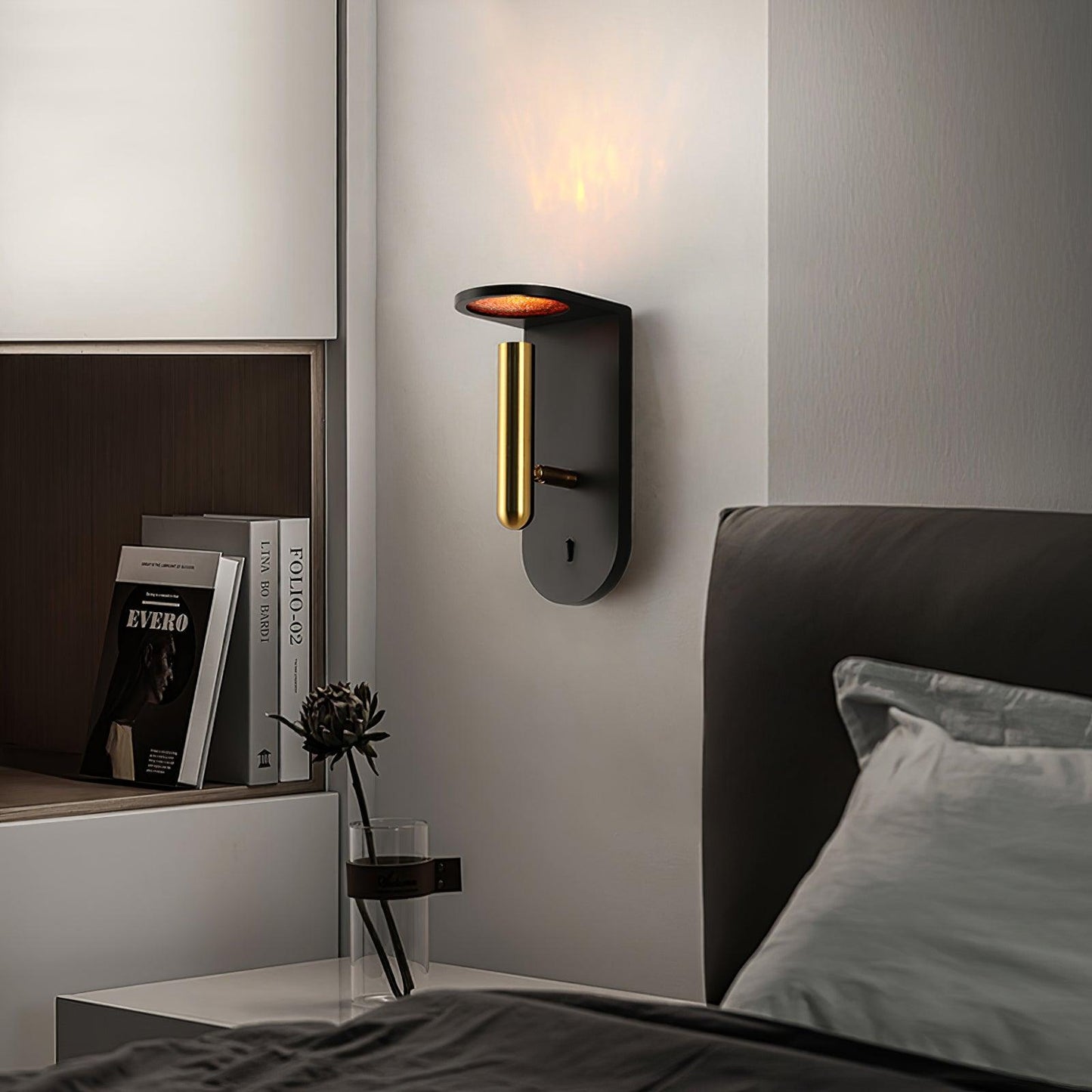 Adjustable LED Wall Sconce Lamp – Modern Wall Lights for Bedroom in White and Black, Compact Design with Multiple Light Temperatures 4