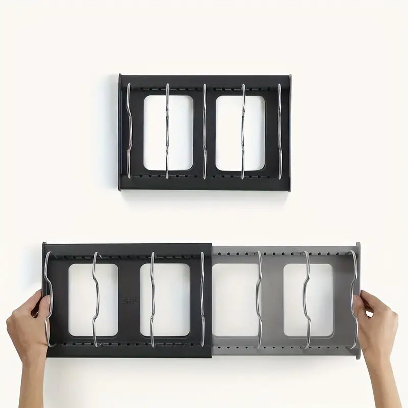 Adjustable Pots and Pans Organizer with Pot Lid Holder – Durable Metal Storage Solution for Efficient Kitchen Organization 4