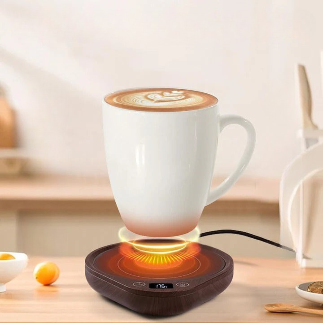 Insulated Mug Heater with Auto Shut Off and Ceramic Cup - Pexav