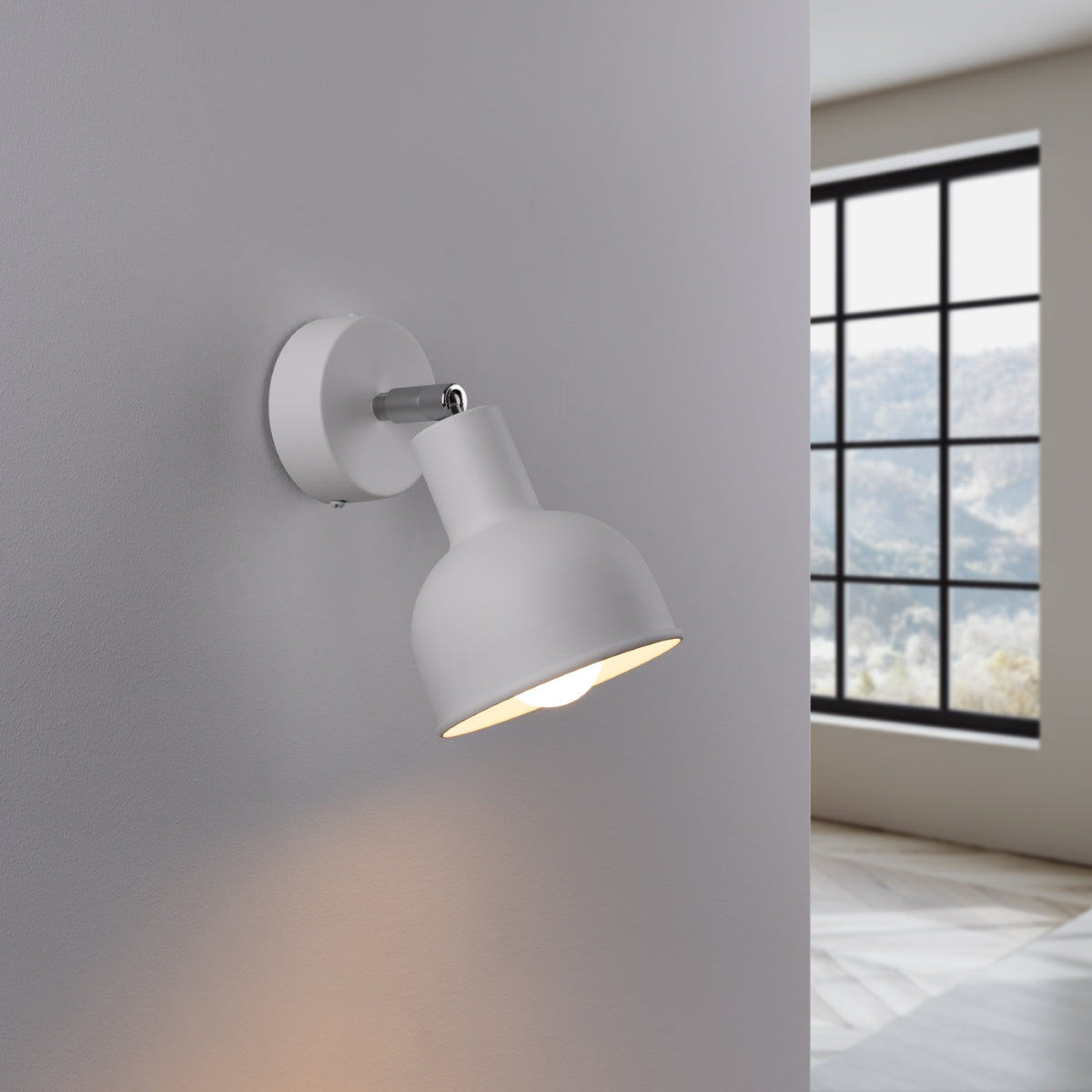 Adjustable White Bell Wall Light – Modern Minimalist Wall Lamp for Living Room, Bedroom, and Office 1