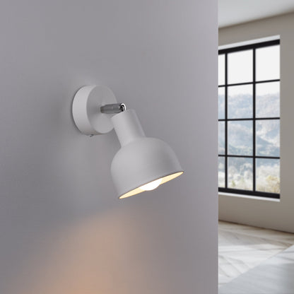 Adjustable White Bell Wall Light – Modern Minimalist Wall Lamp with Adjustable Shade for Living Rooms, Bedrooms, and Offices 1