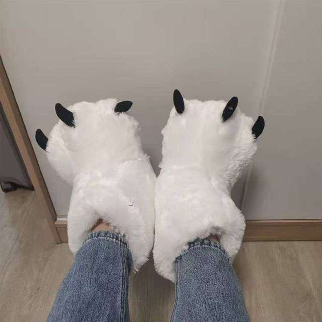 Warm Fuzzy Bear Slipper Boots
