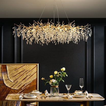 Elegant Crystal Drop Ceiling Lamp Indoor Light Fixture
