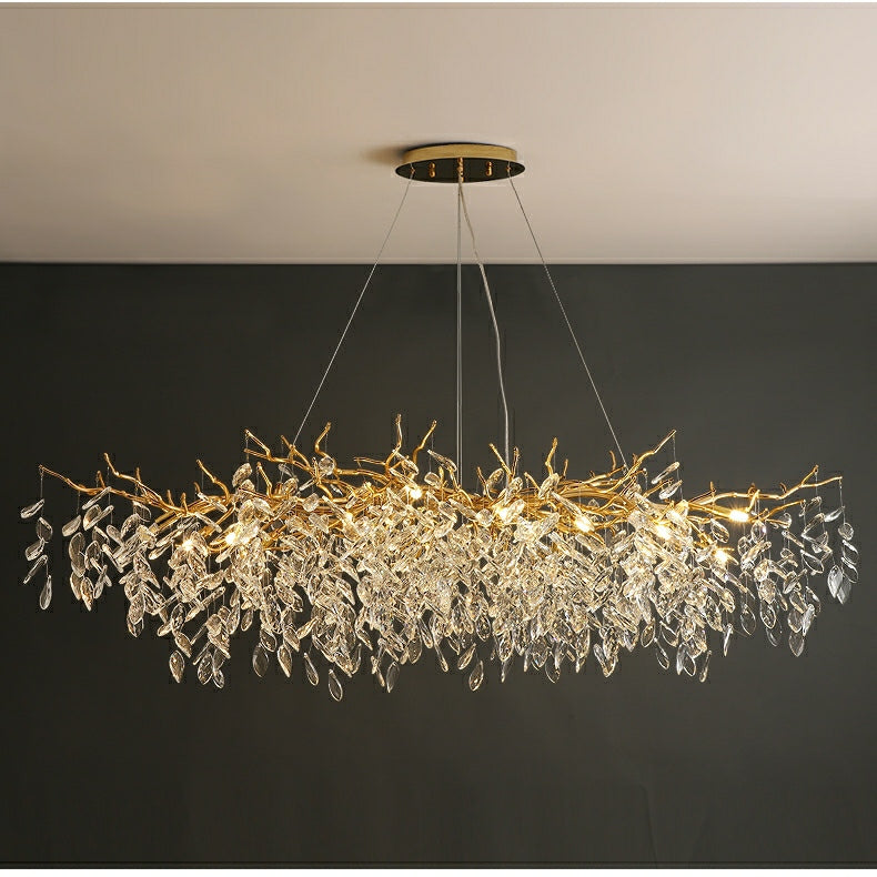 Elegant Crystal Drop Ceiling Lamp Indoor Light Fixture