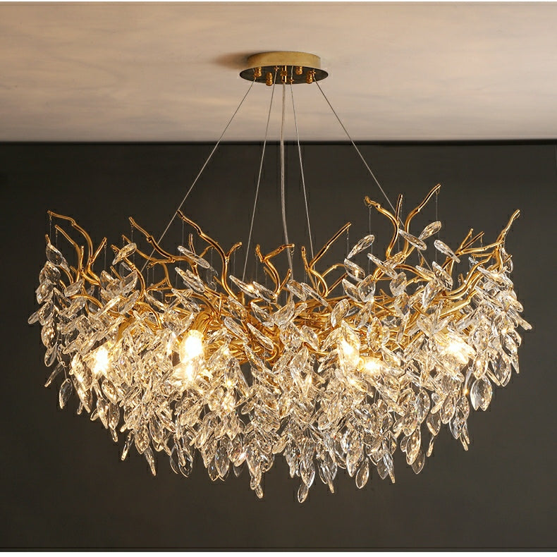 Elegant Crystal Drop Ceiling Lamp Indoor Light Fixture