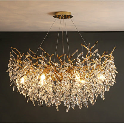 Elegant Crystal Drop Ceiling Lamp Indoor Light Fixture