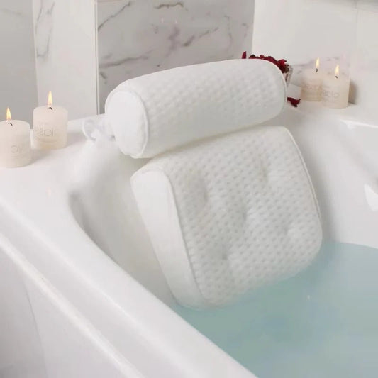 Soft Neck Rest Bath Pillow with Suction Cups - Pexav