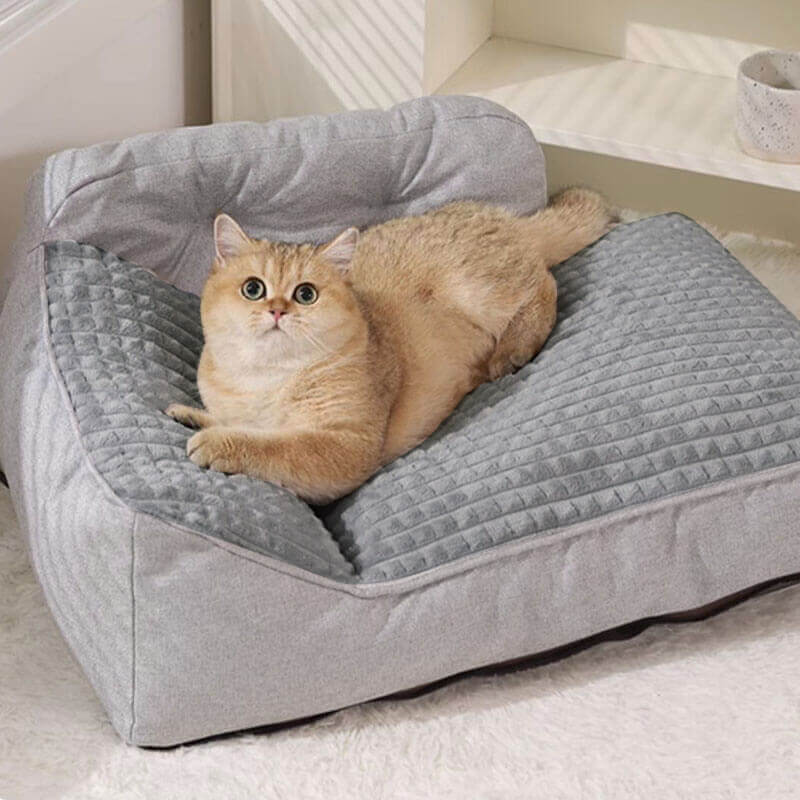 Plush Pet Orthopedic Waterproof Pillow Bed
