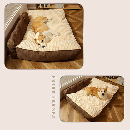 Plush Pet Orthopedic Waterproof Pillow Bed