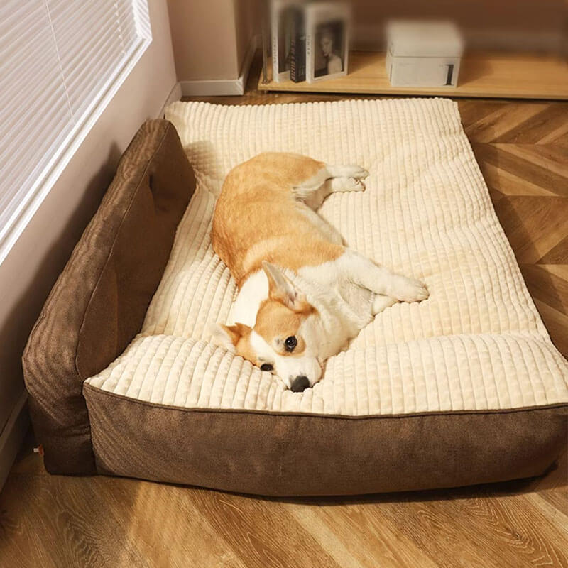 Plush Pet Orthopedic Waterproof Pillow Bed