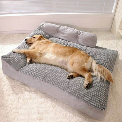 Plush Pet Orthopedic Waterproof Pillow Bed