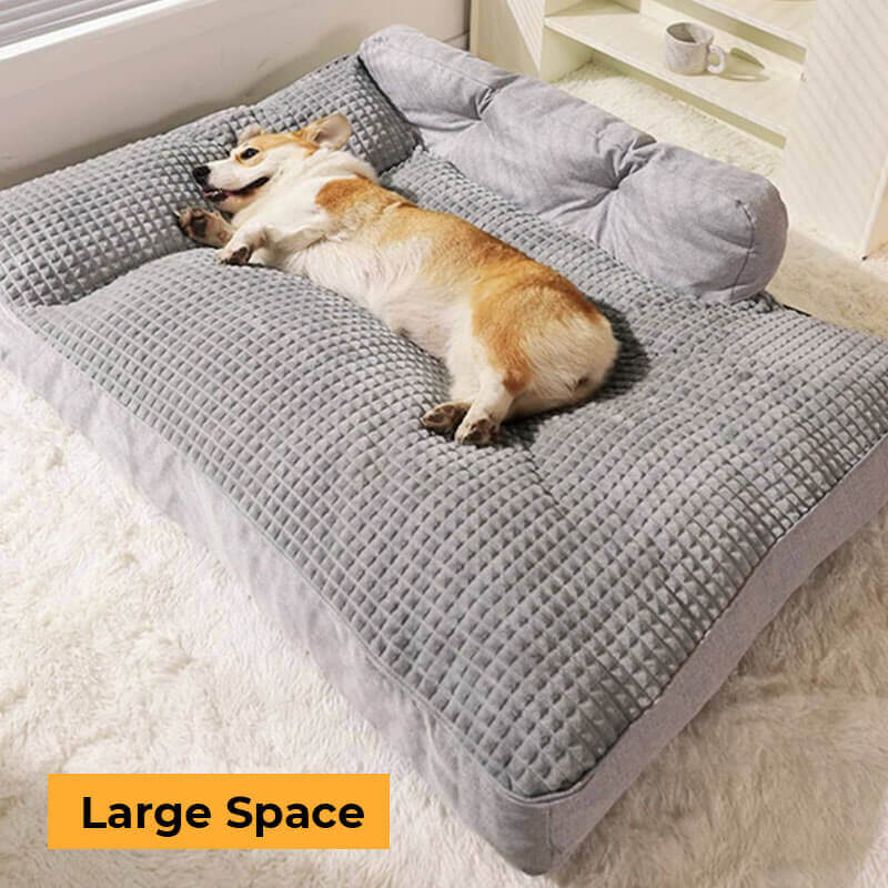 Plush Pet Orthopedic Waterproof Pillow Bed