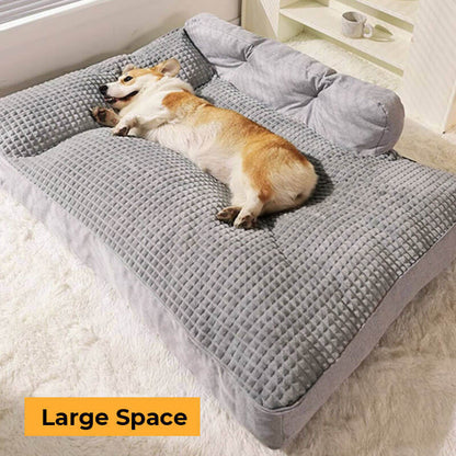 Plush Pet Orthopedic Waterproof Pillow Bed