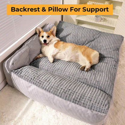 Plush Pet Orthopedic Waterproof Pillow Bed