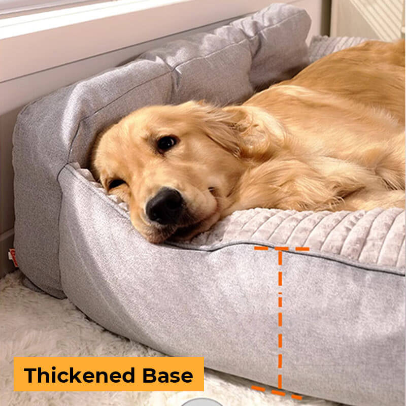 Plush Pet Orthopedic Waterproof Pillow Bed