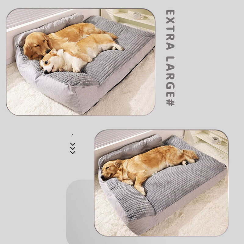 Plush Pet Orthopedic Waterproof Pillow Bed