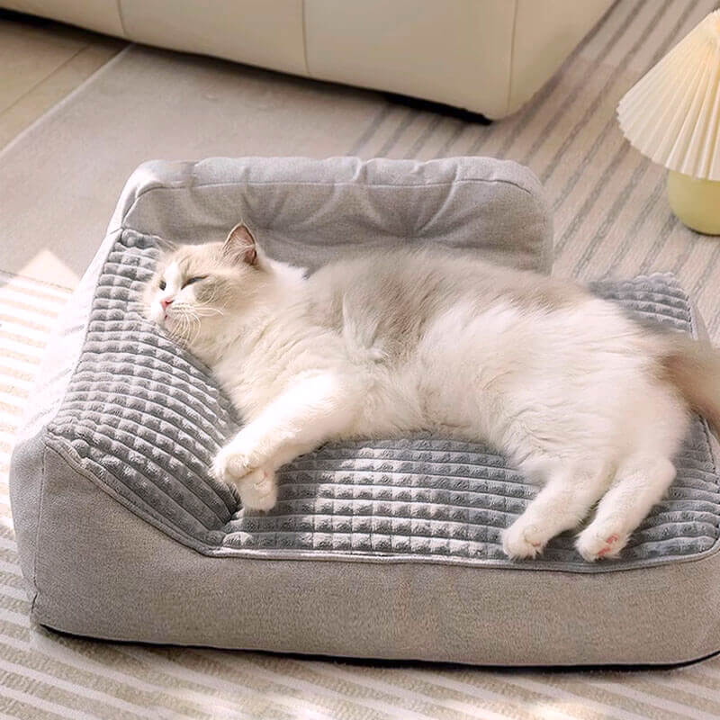 Plush Pet Orthopedic Waterproof Pillow Bed