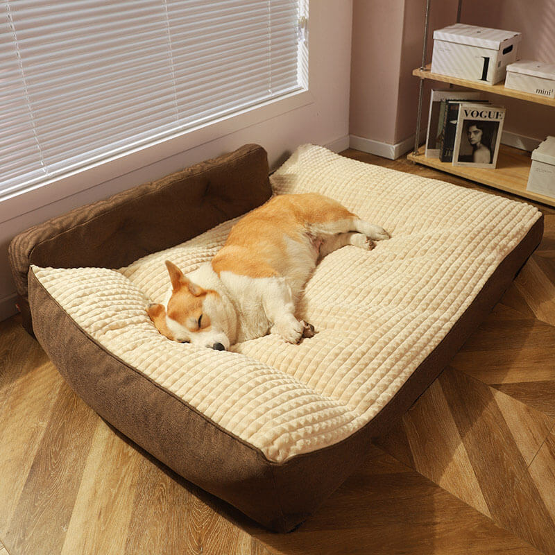 Plush Pet Orthopedic Waterproof Pillow Bed
