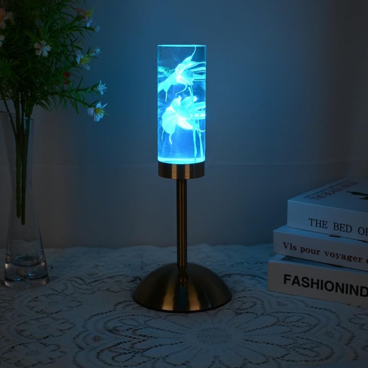 Ambient Floral LED Table Lamp with Multi-Color Lighting – Cordless Decorative Light for Interior Spaces 4