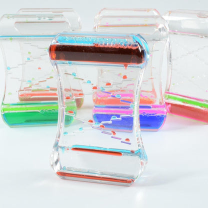 Anxiety-Relieving Toy with Smooth Motion, a Two-Color Oil Hourglass, Creative Decorative Item