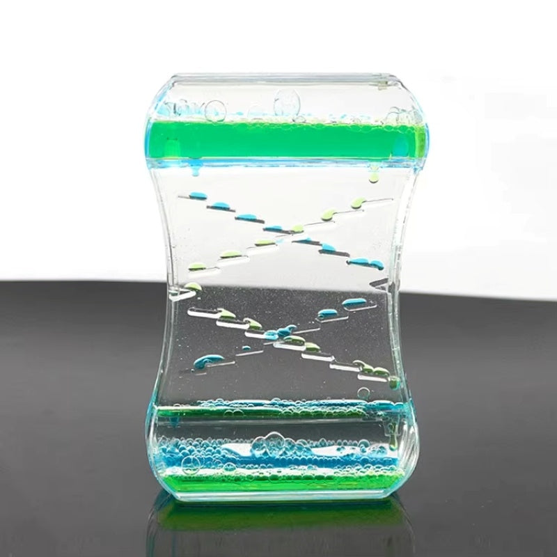 Anxiety-Relieving Toy with Smooth Motion, a Two-Color Oil Hourglass, Creative Decorative Item