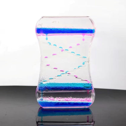 Anxiety-Relieving Toy with Smooth Motion, a Two-Color Oil Hourglass, Creative Decorative Item