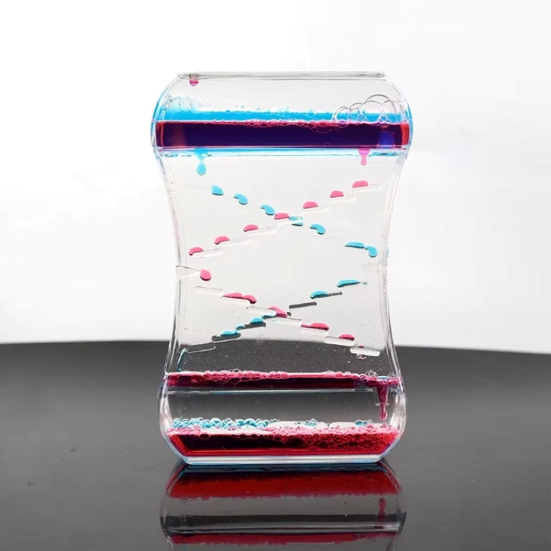 Anxiety-Relieving Toy with Smooth Motion, a Two-Color Oil Hourglass, Creative Decorative Item