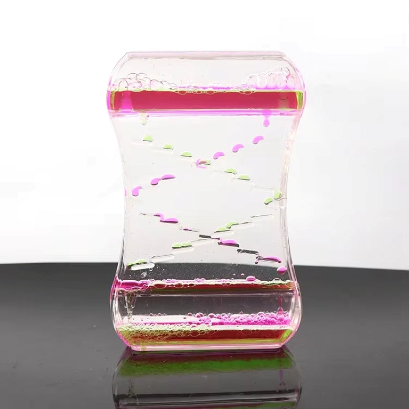 Anxiety-Relieving Toy with Smooth Motion, a Two-Color Oil Hourglass, Creative Decorative Item