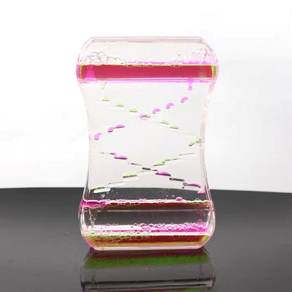 Anxiety-Relieving Toy with Smooth Motion, a Two-Color Oil Hourglass, Creative Decorative Item