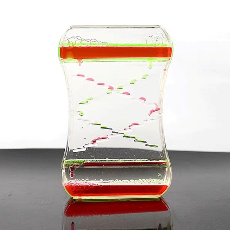 Anxiety-Relieving Toy with Smooth Motion, a Two-Color Oil Hourglass, Creative Decorative Item