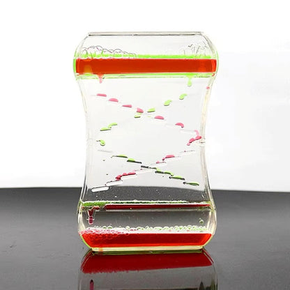 Anxiety-Relieving Toy with Smooth Motion, a Two-Color Oil Hourglass, Creative Decorative Item