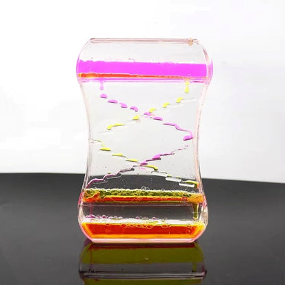 Anxiety-Relieving Toy with Smooth Motion, a Two-Color Oil Hourglass, Creative Decorative Item
