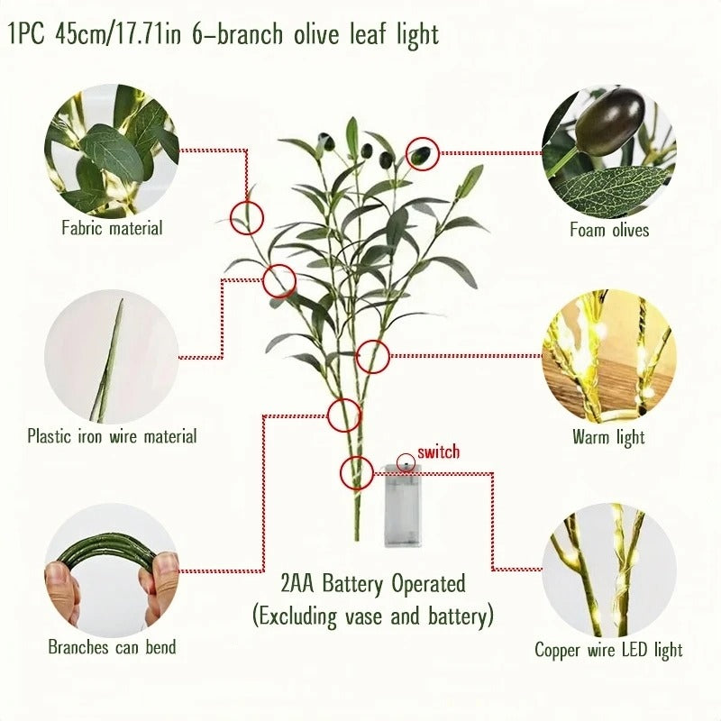 Realistic Greenery LED Table Lamp