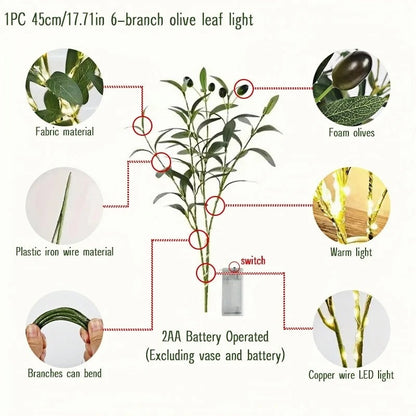 Realistic Greenery LED Table Lamp