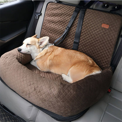 Pet Car Booster Seat with Dual Safety Belts