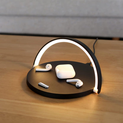 Smart LED Table Lamp with Wireless Charger