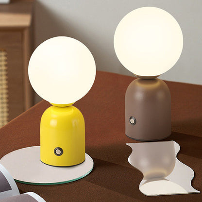 Stylish Round LED Desk Lamp with USB Port - Pexav