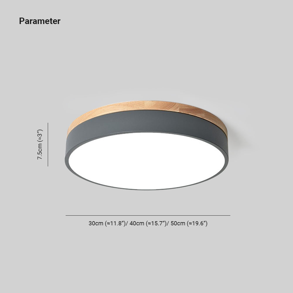 Bright Circular LED Ceiling Lamp Adjustable Light Fixture