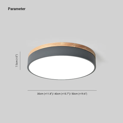 Bright Circular LED Ceiling Lamp Adjustable Light Fixture