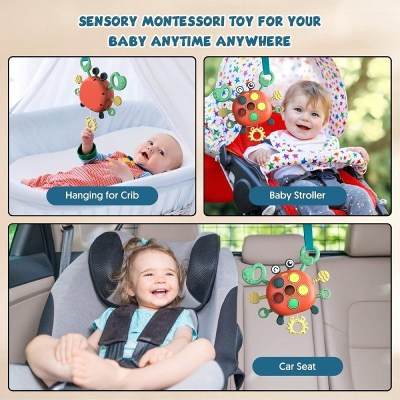 Baby Crab Toy with Teether, Fun Music & Sounds, Early Educational, Safe for Ages 6 month+