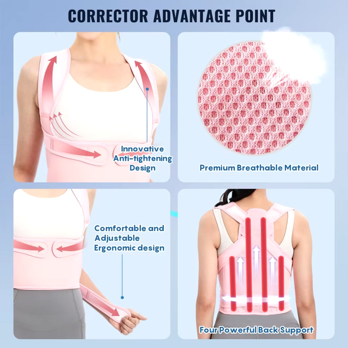 Comfortable Back Support Brace for Men and Women